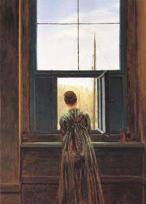 Caspar David Friedrich Woman at the Window (mk10) oil painting picture
